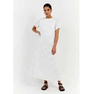 Dissh Alexa Linen Maxi Dress In White